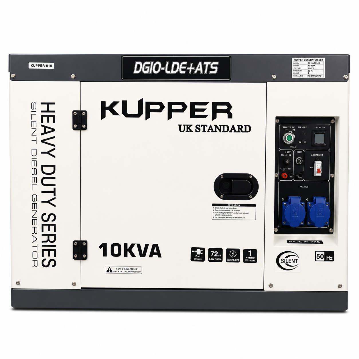 10kVA Kupper Silent Diesel Generator DG10-LDE With ATS (3-Phase)