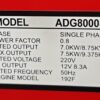 8.75kVA ADG8000SNA Aico Japan Diesel Generator – Single Phase - Image 2