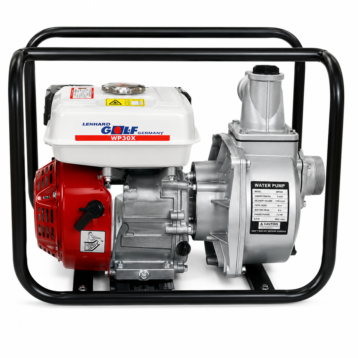 3" Lenhard Golf Germany Petrol Water Pump – WP30X High-Performance Engine for Heavy-Duty Water Transfer