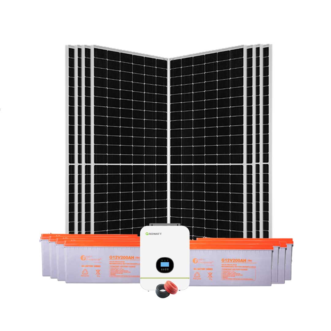 5kW Growatt Felicity 200Ah GEL Solar Kit – 8×580W Panels