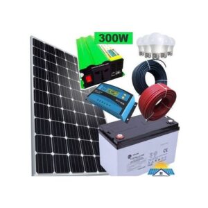 Sunlight Solar 100 Watts Solar Panel Full Kit + 80AH Battery +300w Powerful Inverter +10 Amp Charge Controller