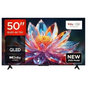 TCL 50" Inch QLED Google TV Smart Full HD Android TV, WiFi, Bluetooth, HDMI/USB, Netflix, YouTube, Dolby Audio-Model 2025