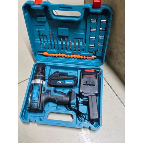 Makita Cordless Drill With Accessories , Has Hammer Functions