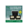 JSOT 2-in-1 200W+200W Solar Floodlight Kit Dual Remotes IP67 Dusk-to-Dawn Security Lights - Image 2