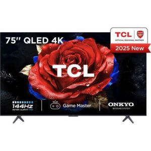 TCL 75" 4K QLED 2025 Latest Google Tv, Voice Control Technology, Quantum Dot, Wi-Fi, 4K HDR-2025 MODEL (1 YEAR WARRANTY)