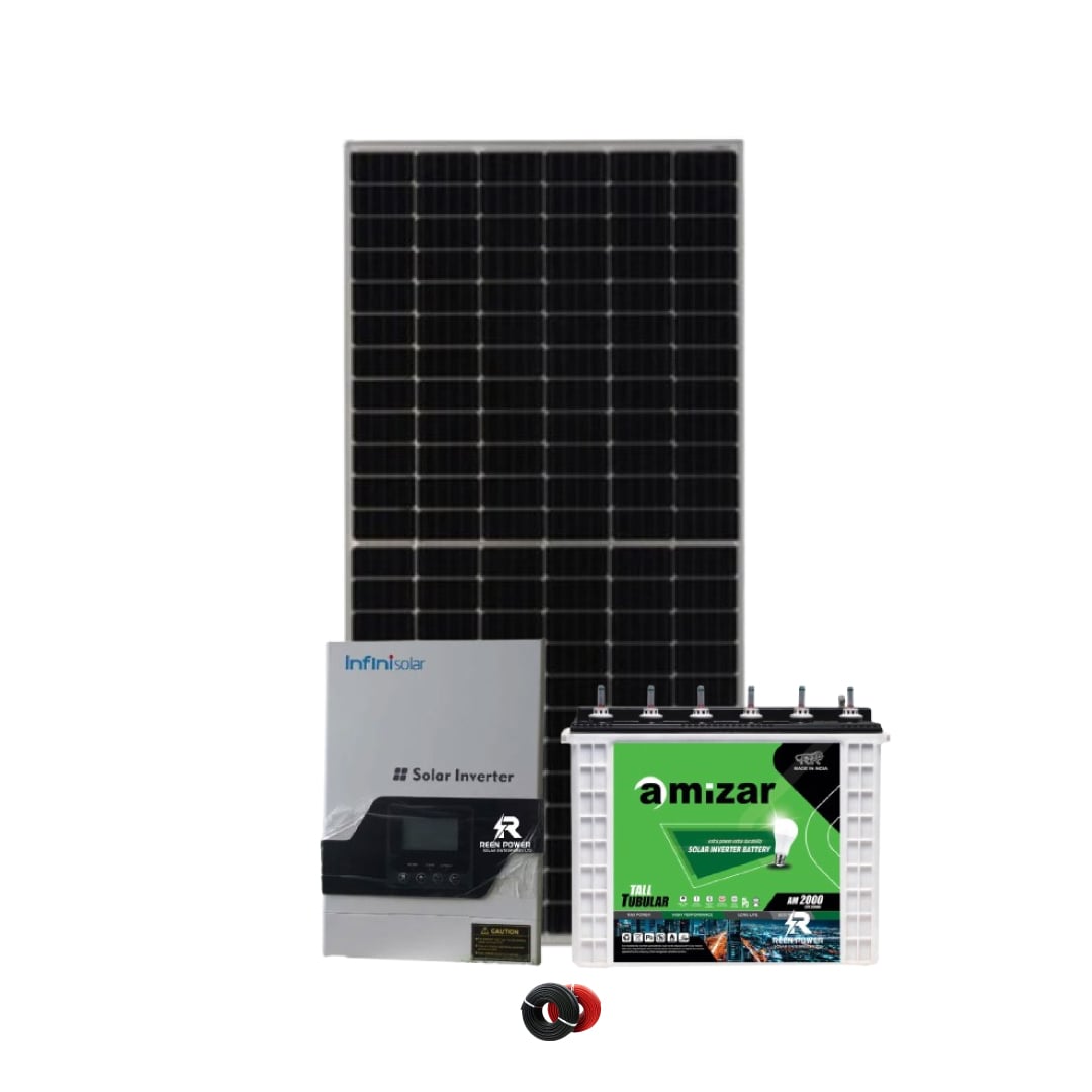 Infinisolar 1.2kW Solar Kit – Amizar Acid Battery Backup Solution