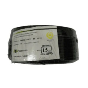 1.5mm Powermate Electric Cable Single Core 90m – Black Color