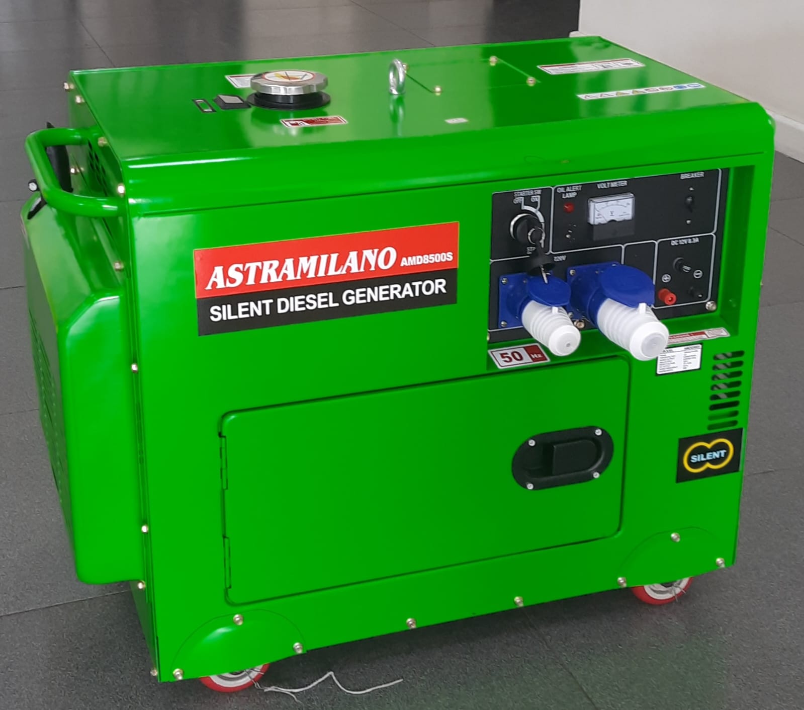 AMD8500S Astramilano DIESEL Generator CLOSED TYPE Rated Output 7.5kVA WITHOUT ATS SINGLE PHASE