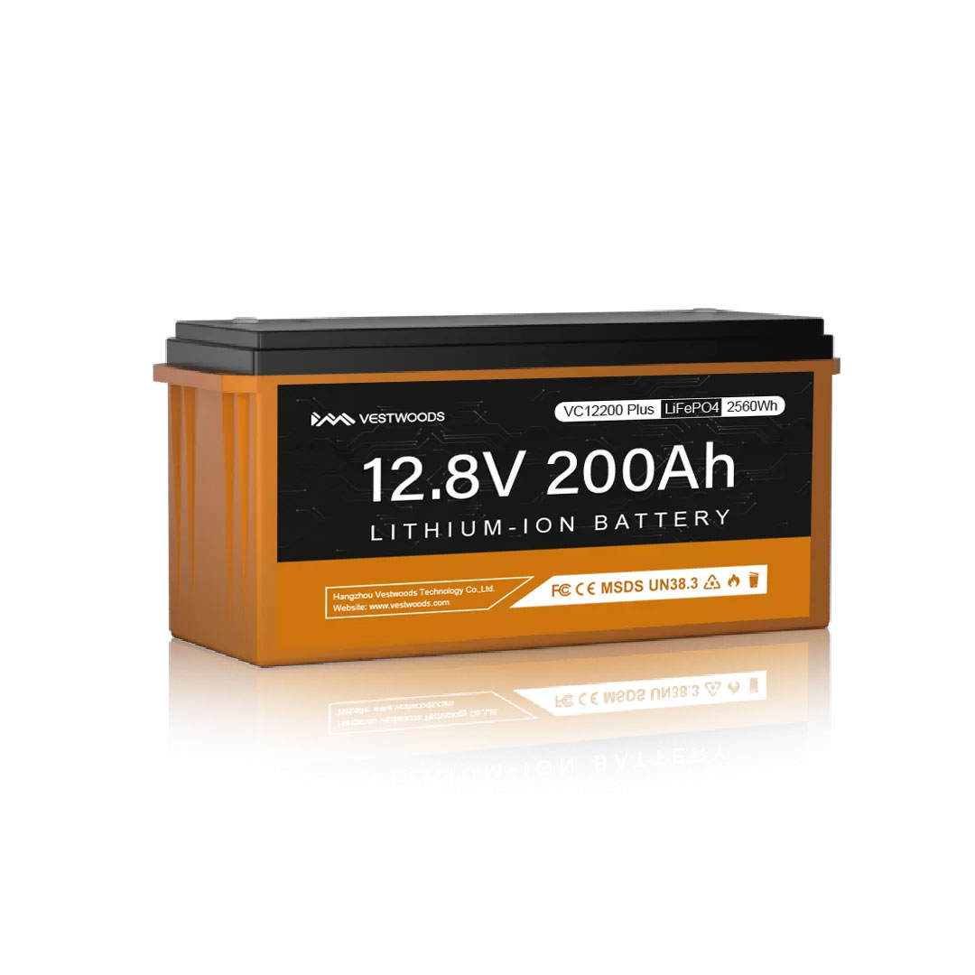 2.56kWh 12.8V 200Ah Vestwoods Lithium Battery – VC12200PLUS (LiFePO₄ Cells)