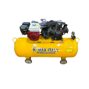 300L KMAX Italy Two-in-One Air Compressor – 4HP Motor + 7.5HP Engine, 3 Piston