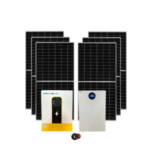 30kW Solar Kit (16 × Yachu Lithium Iron Batteries + 16 × 580W Panels + 20kVA Inverter + Accessories)