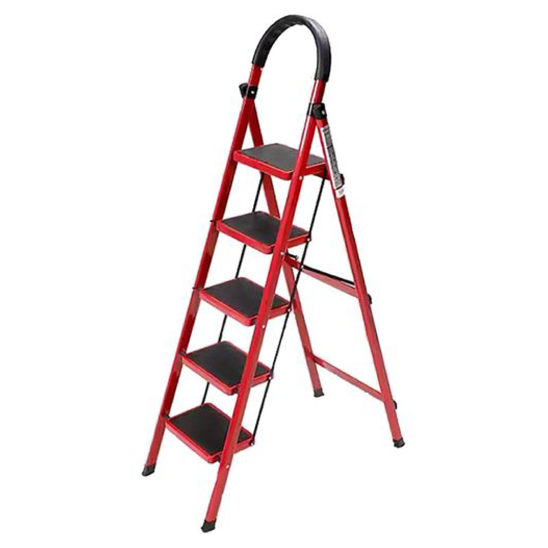 Premier 5-Step Steel Folding Lightweight Multipurpose Ladder - Image 2