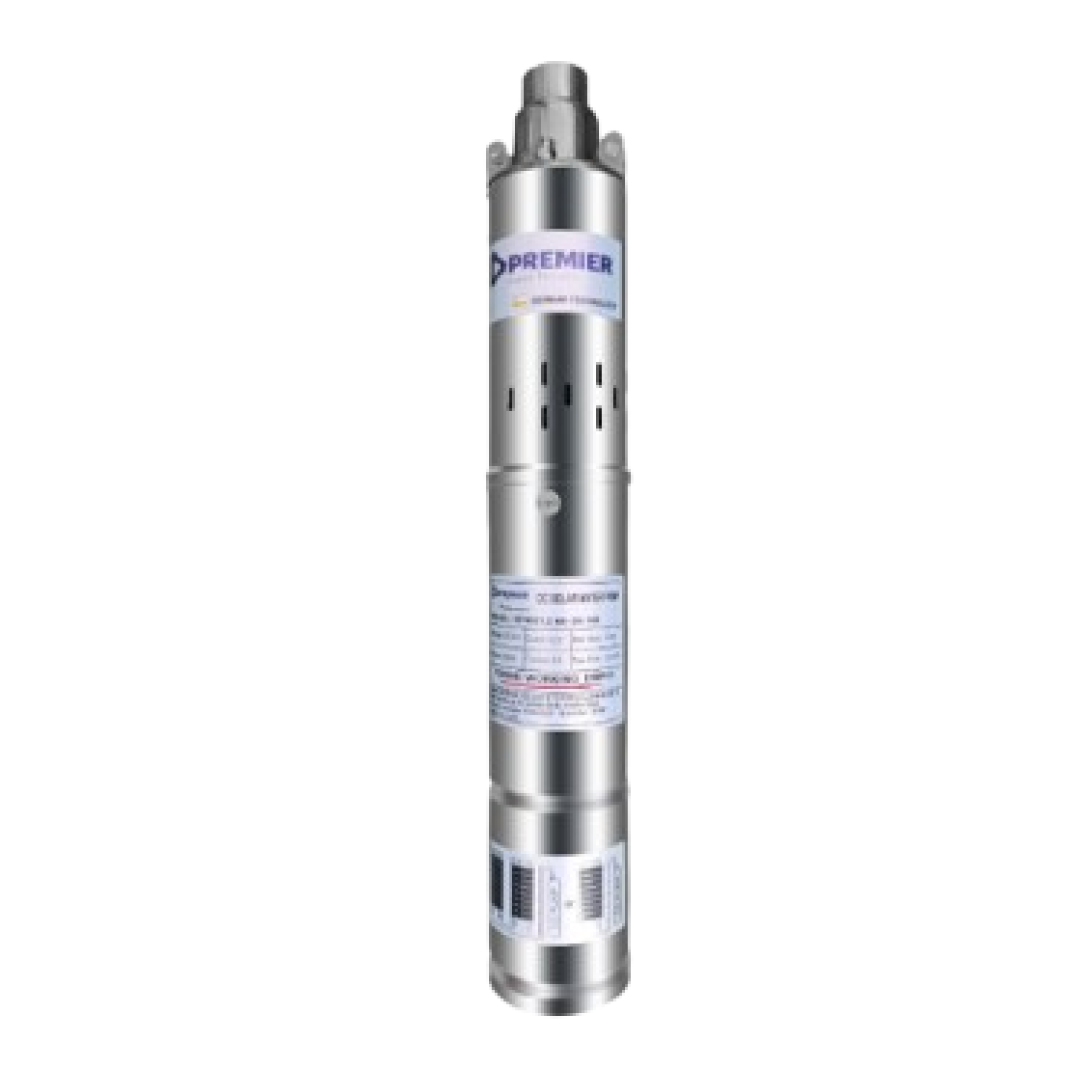 120M Premier 600W DC Solar Submersible Pump – 72V, 1.25" Outlet, 2m³/h Flow