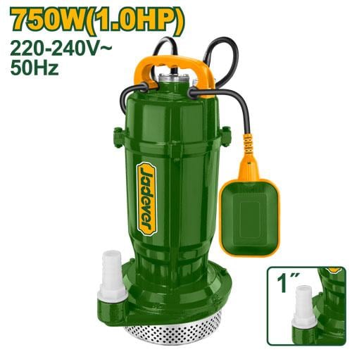 Jadever Submersible Pump 750W (1.0HP) - 30M Head, 1"