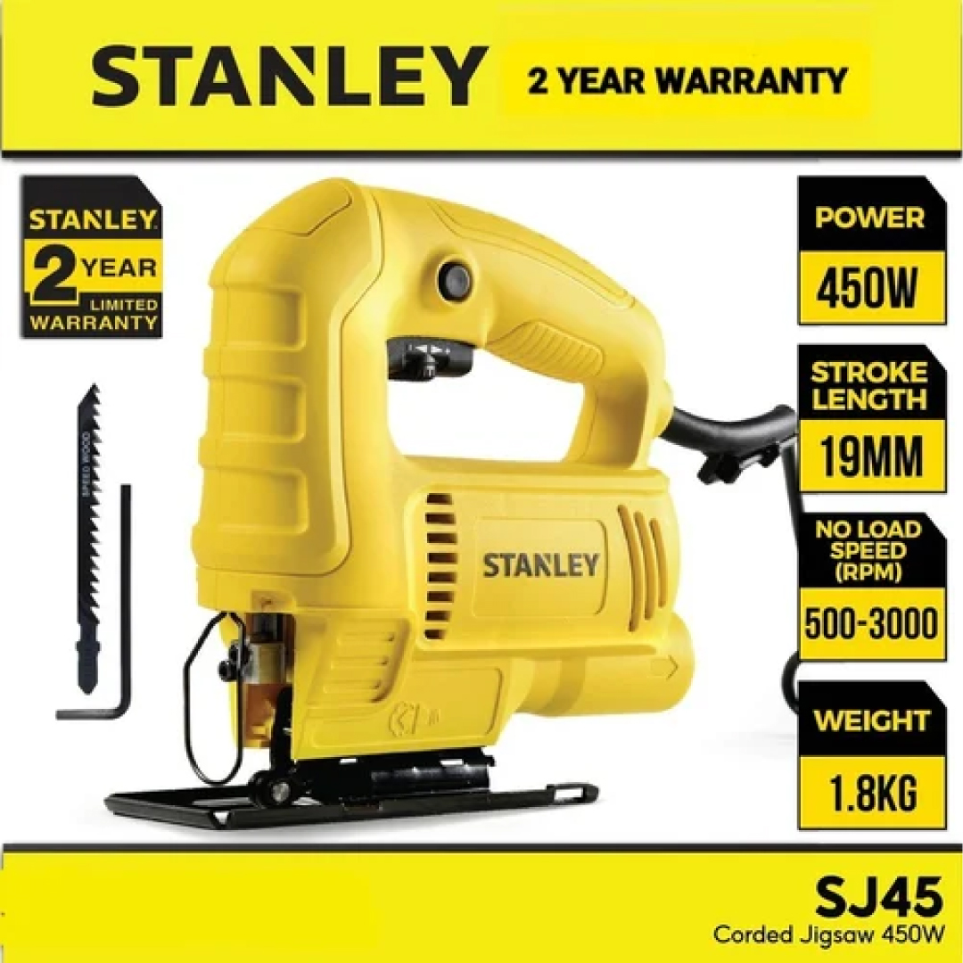 Stanley SJ45 Jigsaw – 450W Precision Cutting Tool - Image 2
