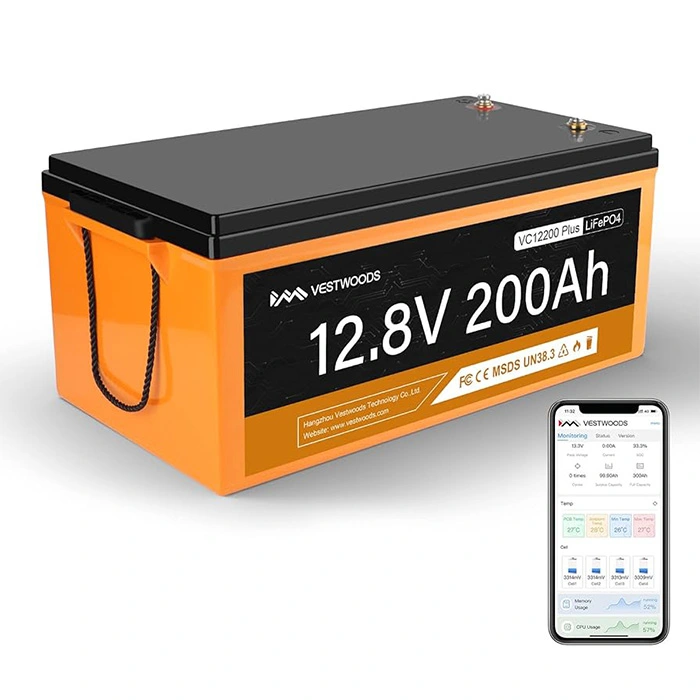 2.56kWh 12.8V 200Ah Vestwoods Lithium Battery – VC12200PLUS (LiFePO₄ Cells) - Image 4