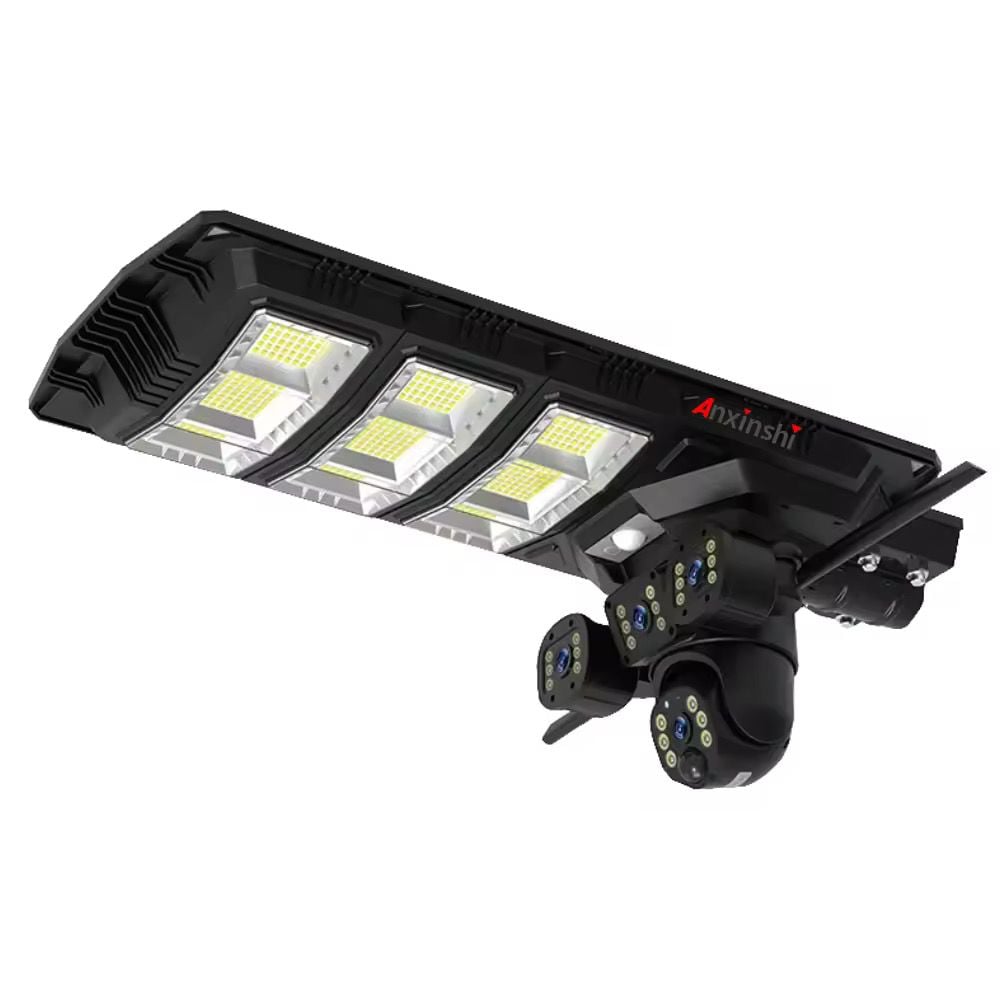 1000Watts Solar Street Light with 4G AI PTZ Three Camera