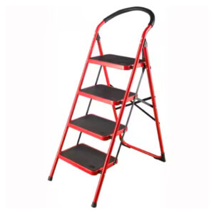 A-Type 4-Step Steel Ladder – Red